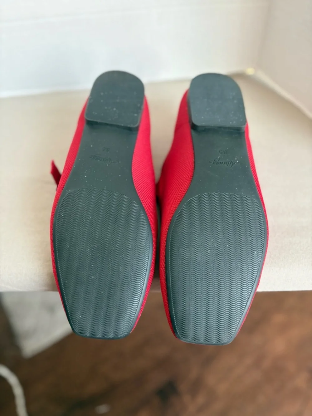 Ailicozy Women Sz 8.5 Red mesh Mary Jane Ballet Flats Comfortable Slip-On Shoe - Picture 9 of 10